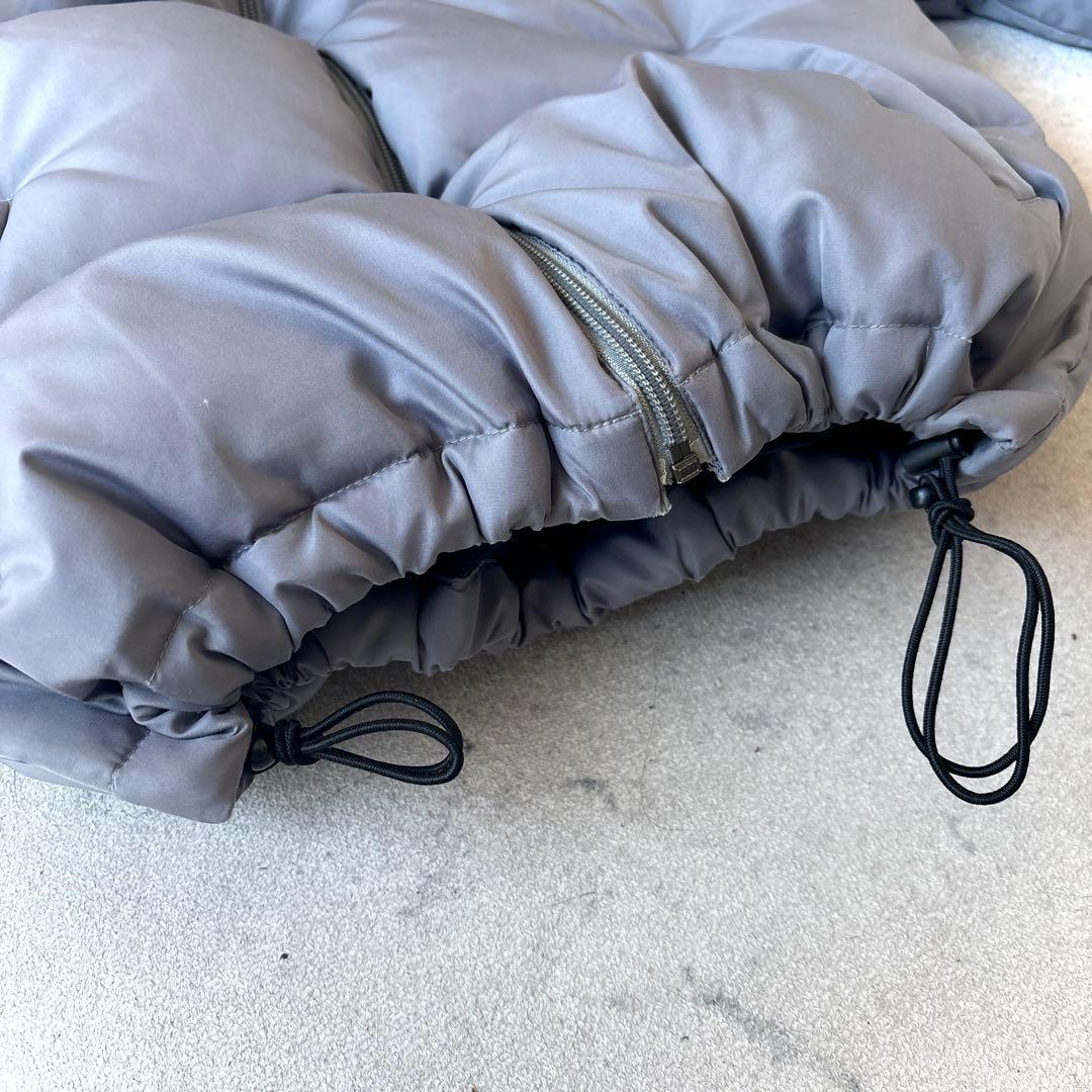 良品 00s カーハート Mサイズ 短丈刺繍 ダウンジャケット シルバーグレー_