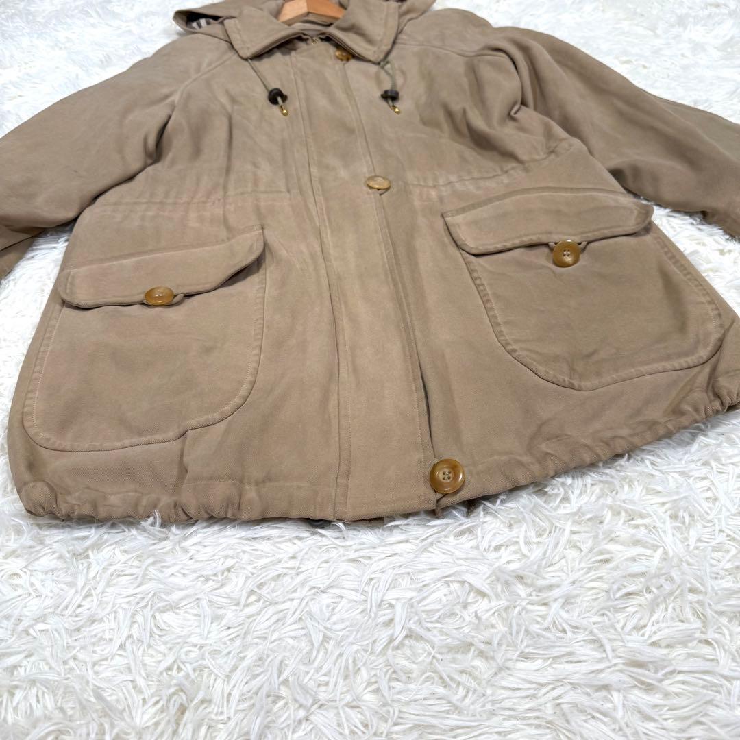 バーバリー Burberry 中綿ライナー付き モッズコート ノバチェック M