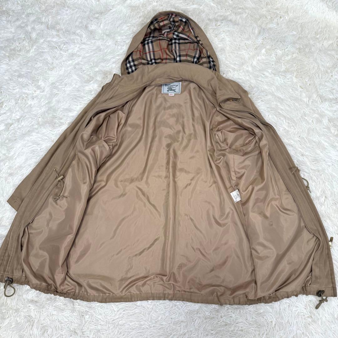 バーバリー Burberry 中綿ライナー付き モッズコート ノバチェック M