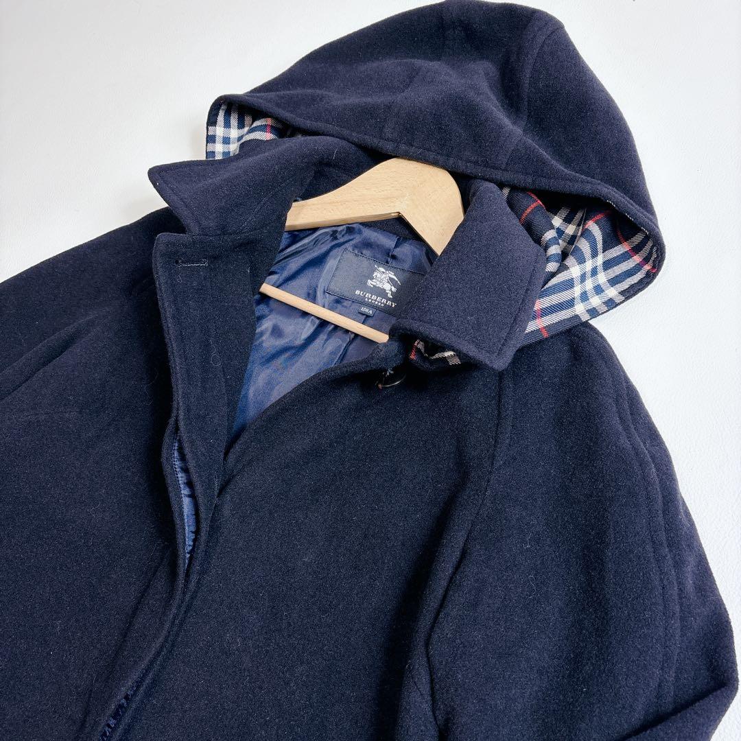 美品✨BURBERRY LONDON アンゴラ フーデットコート サイズS