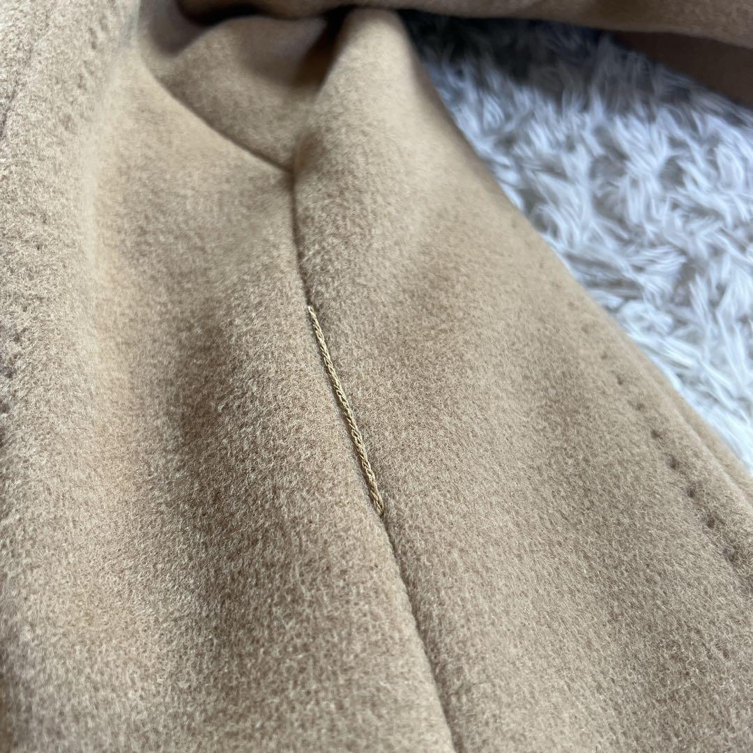 【MaxMara】ロングコート ステンカラーコート　カシミヤ混　キャメル