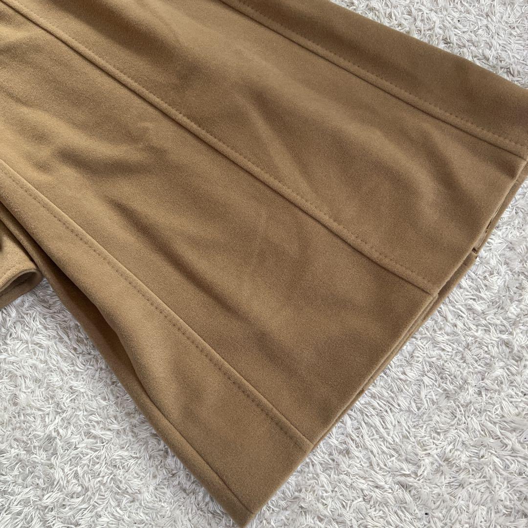 【MaxMara】ロングコート ステンカラーコート　カシミヤ混　キャメル