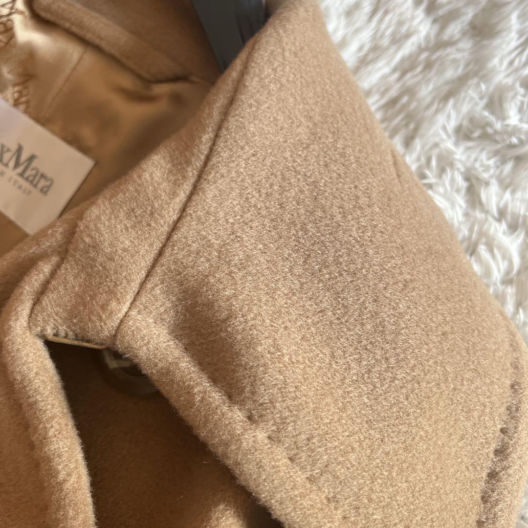 【MaxMara】ロングコート ステンカラーコート　カシミヤ混　キャメル