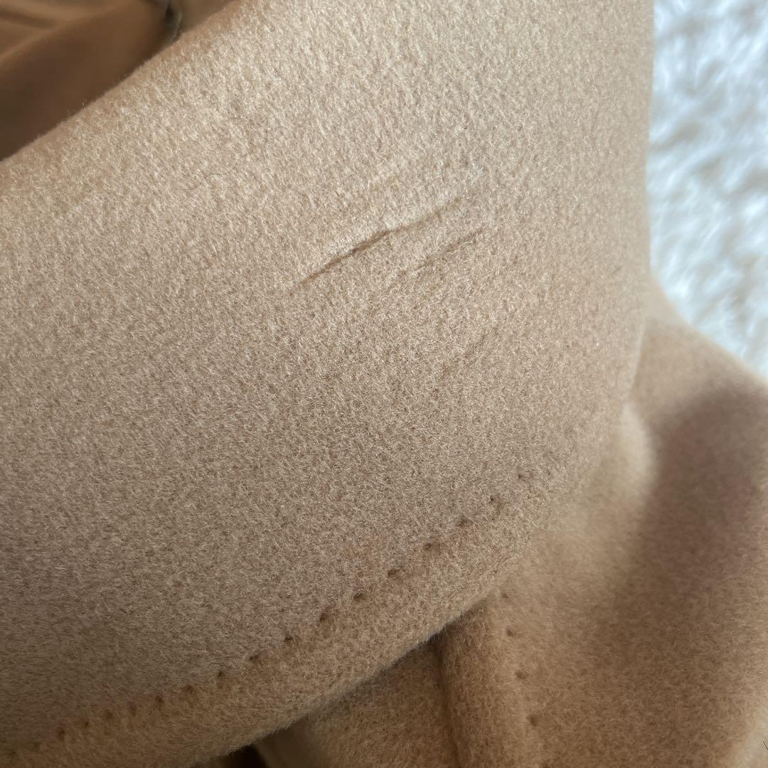 【MaxMara】ロングコート ステンカラーコート　カシミヤ混　キャメル