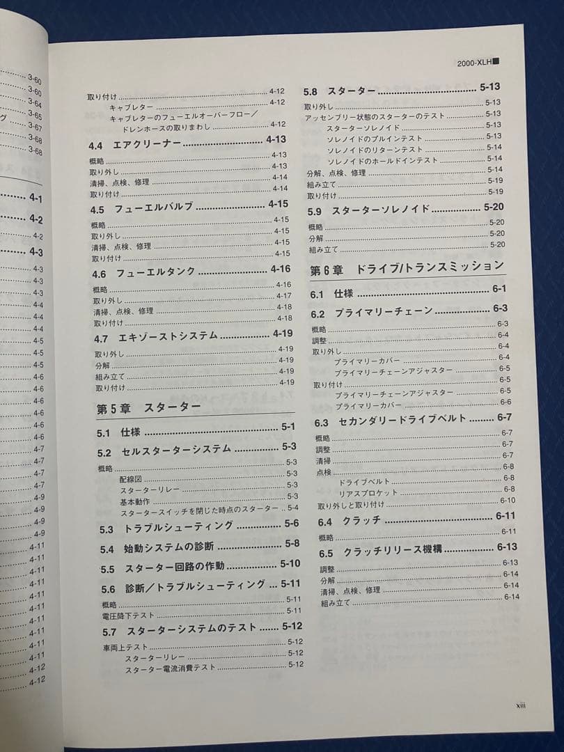 ハーレー　2000年　スポーツスター　 サービスマニュアル 日本語版　貴重