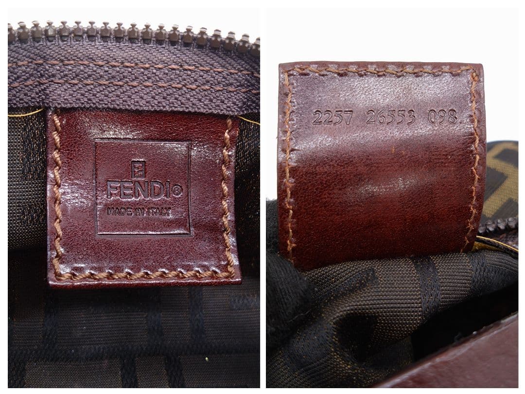 FENDI ズッカ柄 レザー アクセサリーポーチ ペンケース 人気 フェンディ