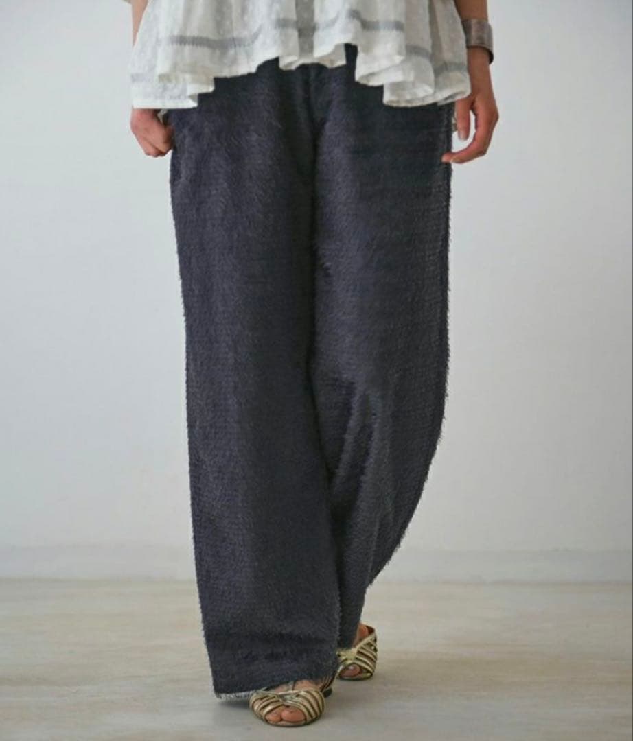 k.k✨25年3.3万Cloth&Crossシャギーストレートパンツグレー