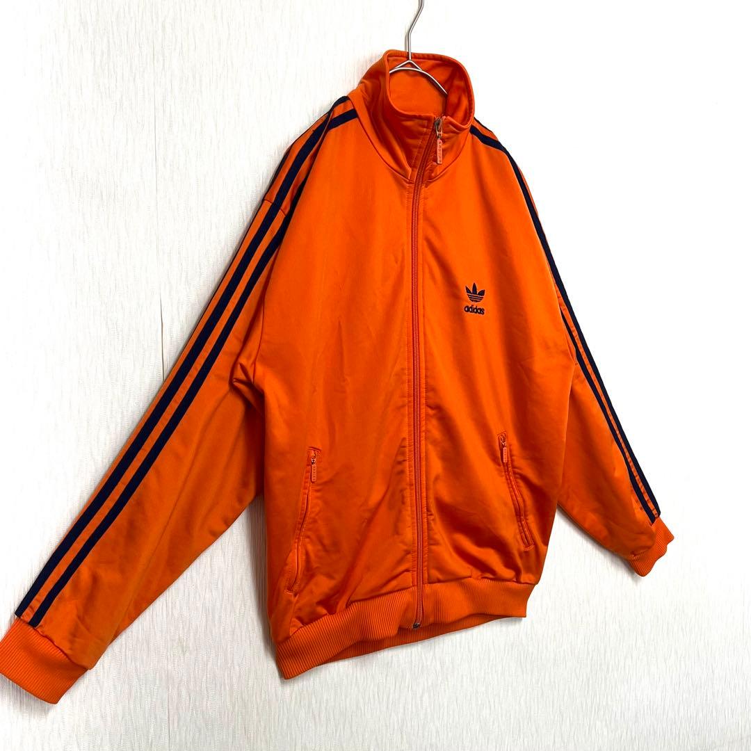 【松村北斗着用‼️】90s adidas ジャージ M相当 オレンジ 紺 古着
