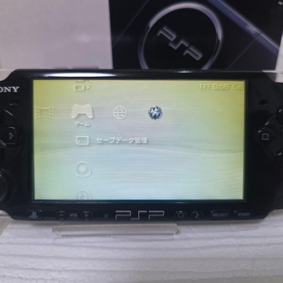 228】焼けあり】【完品】PSP 3000　ピアノブラック　箱付き　新品電池