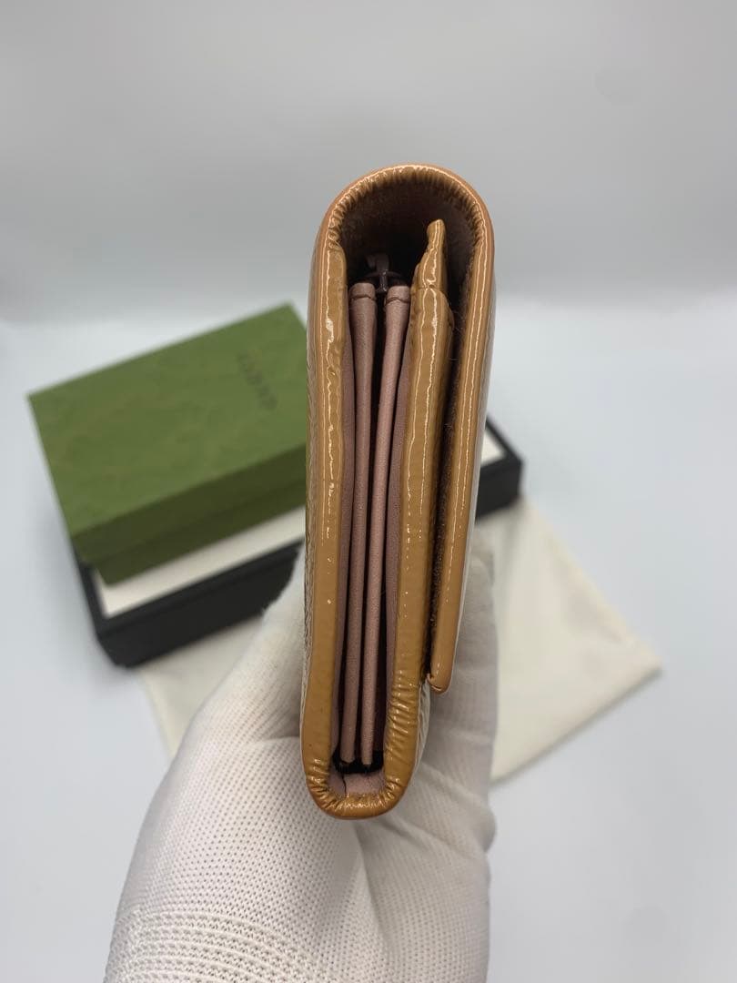 グッチ ソーホー 長財布 シボ革 レザー インターロッキング