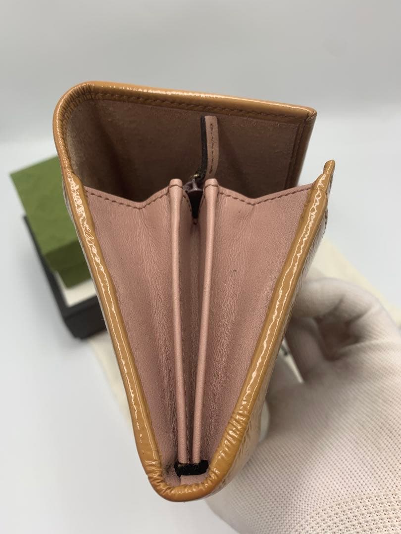 グッチ ソーホー 長財布 シボ革 レザー インターロッキング