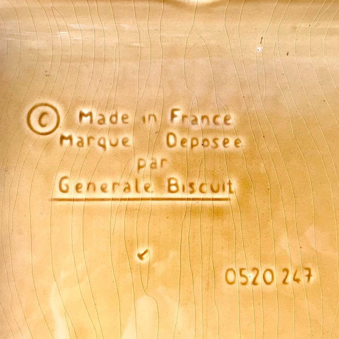 LUビスケット　陶器プレート　トリベット鍋敷き　フランスアンティークヴィンテージ