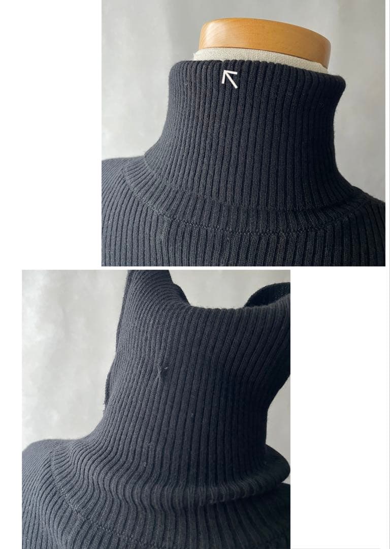 美品✨バーバリーブルーレーベル リブニット モヘヤ ドッキングワンピース 38黒