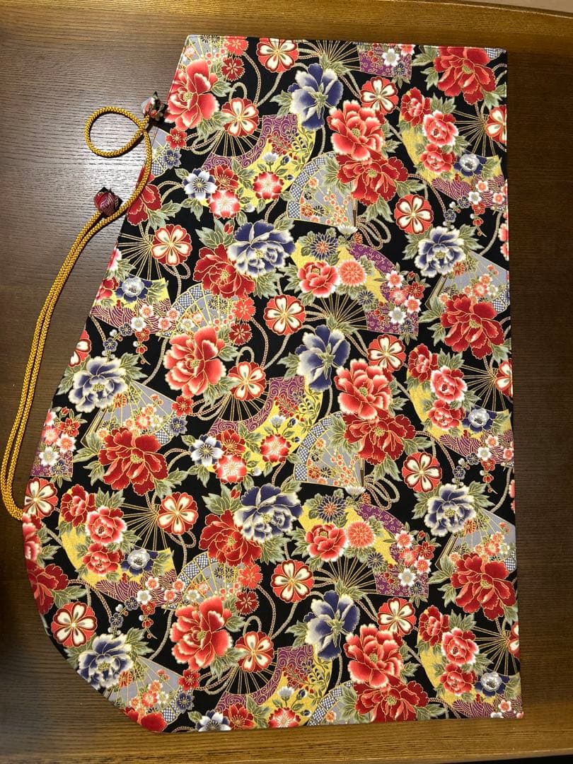 ✴︎ 専用品です　✴︎8本入れ巻き篠笛袋2点（紫鶴）（黒扇）