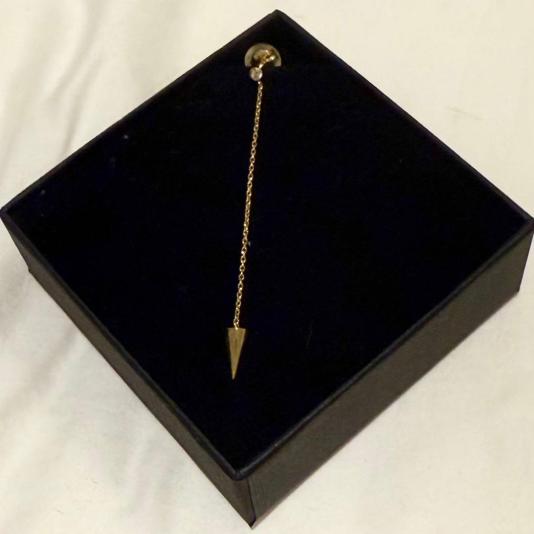 ビジュードエム　スタッズチェーンピアス　k18 ダイヤ　Bijou de M