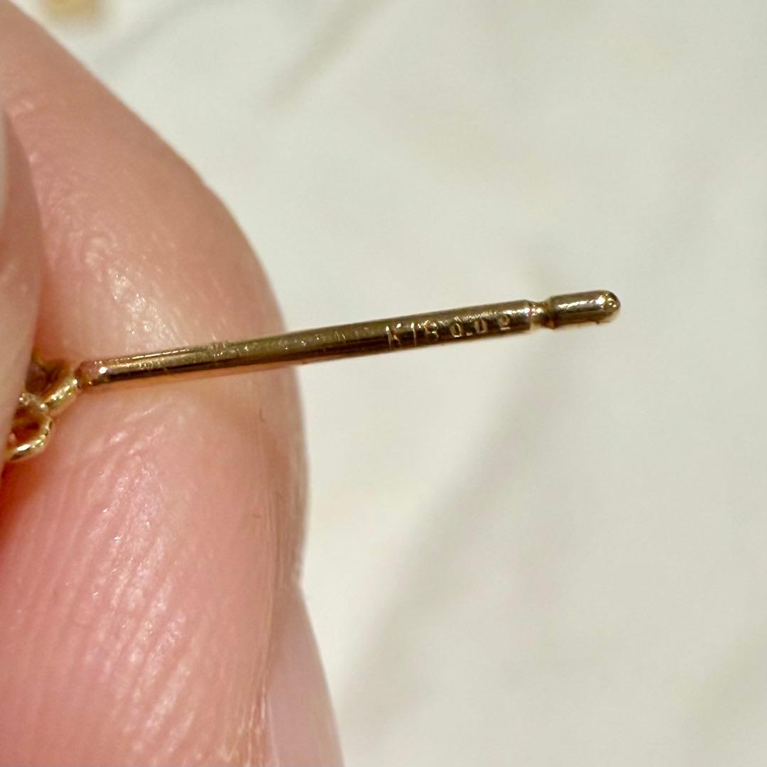 ビジュードエム　スタッズチェーンピアス　k18 ダイヤ　Bijou de M