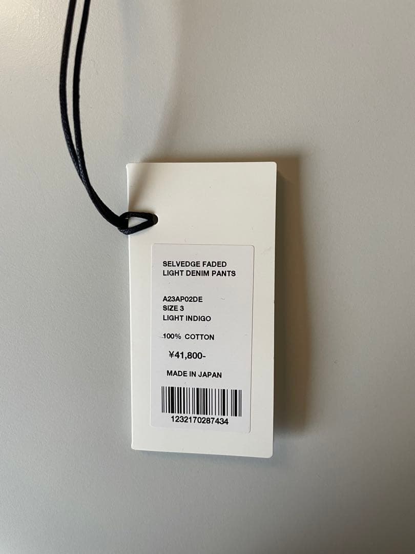 パンツ AURALEE SELVEDGE FADED LIGHT DENIM PANTS