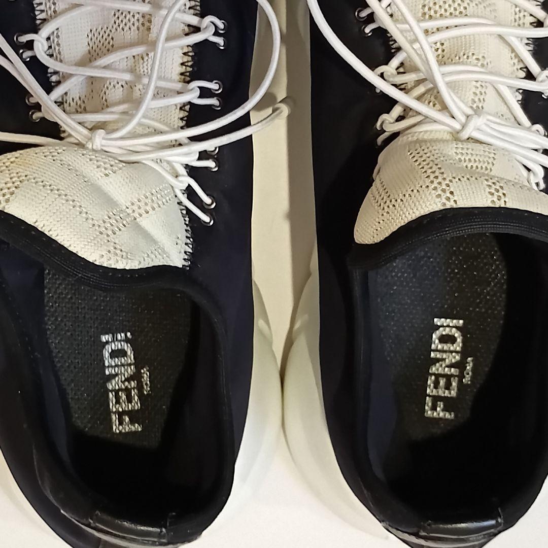 【希少・美品】FENDI　ローカットスニーカー　7E1307　ズッカ　バイカラー