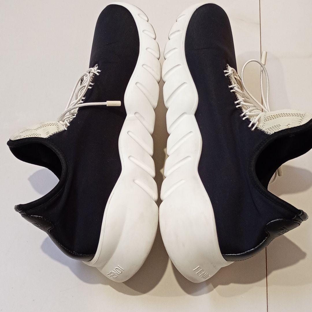 【希少・美品】FENDI　ローカットスニーカー　7E1307　ズッカ　バイカラー