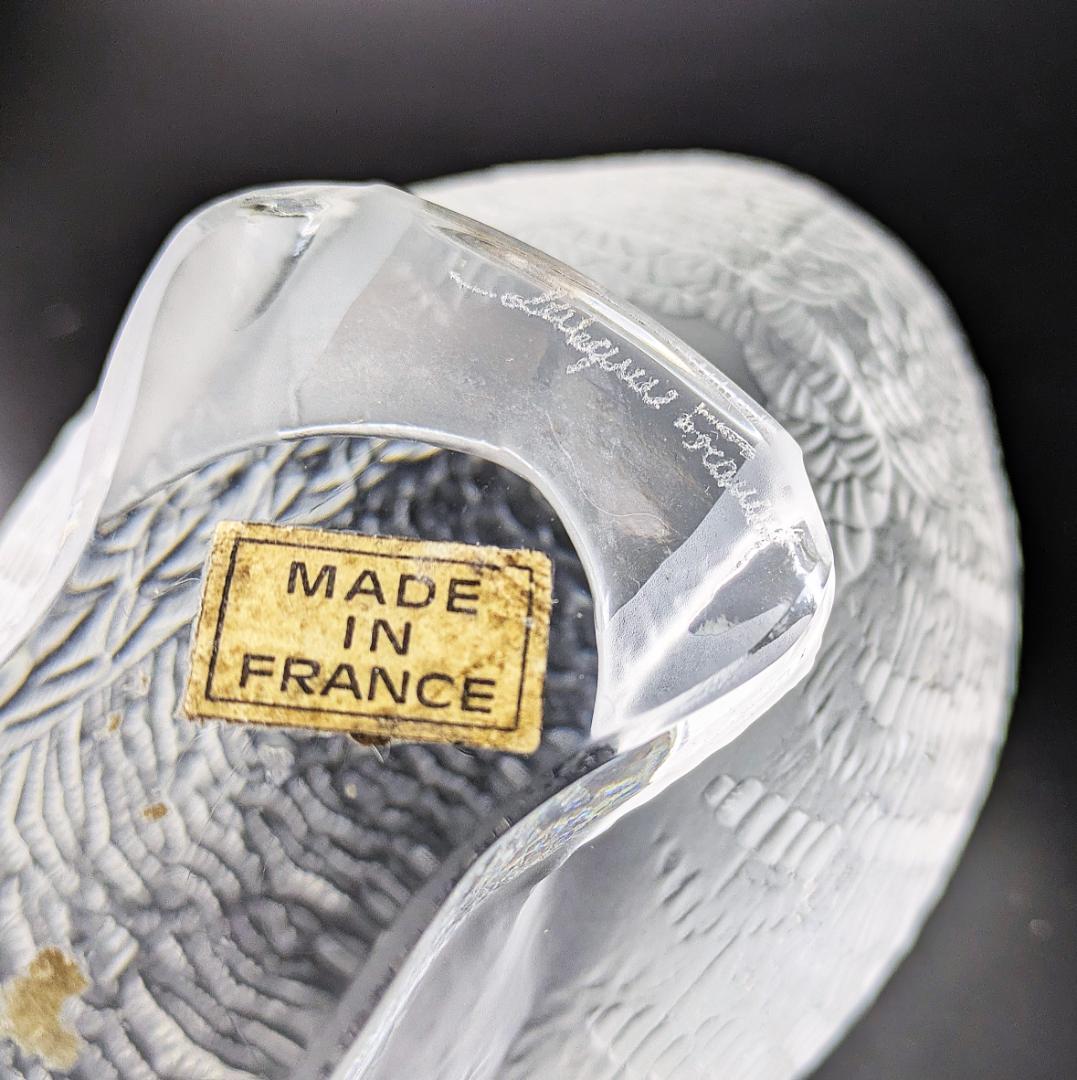 リアルな羽毛★ラリック フィギュリン うずら 鶉 16㎝ 重量1.1㎏ フランス