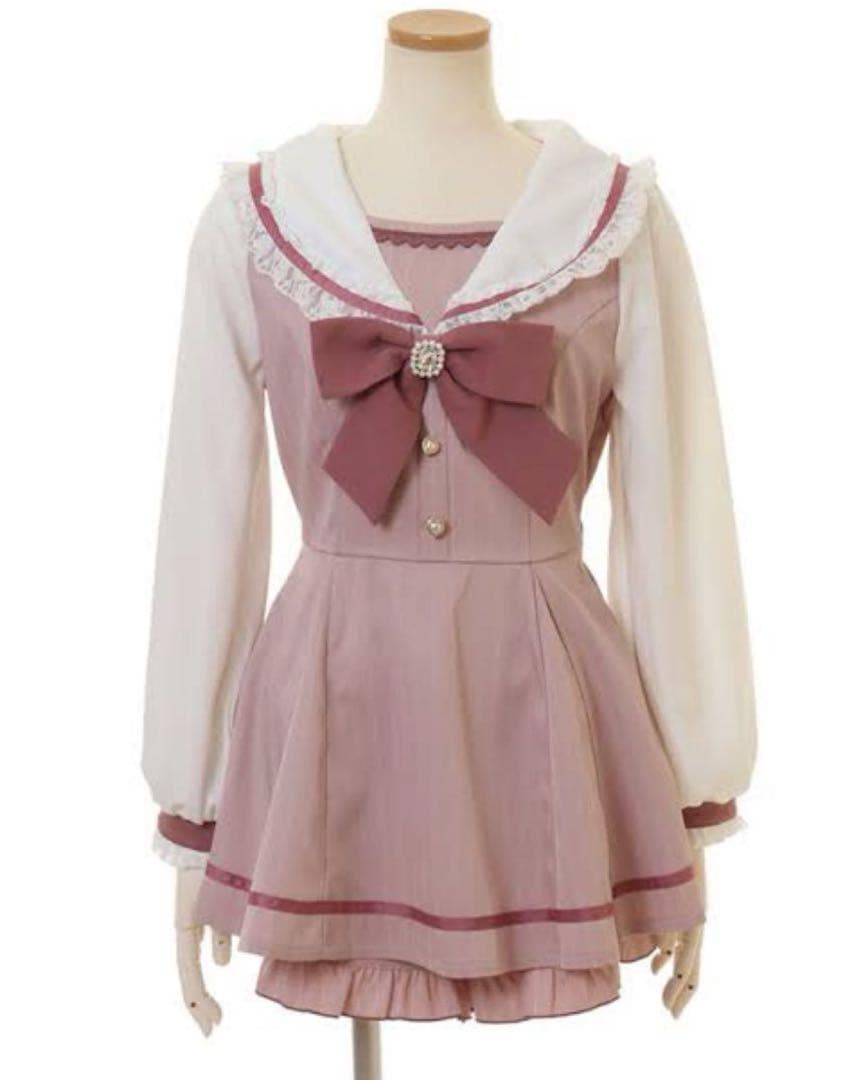 リズリサ セーラーカラーセットアップ ピンク L108393436 - ワンピース