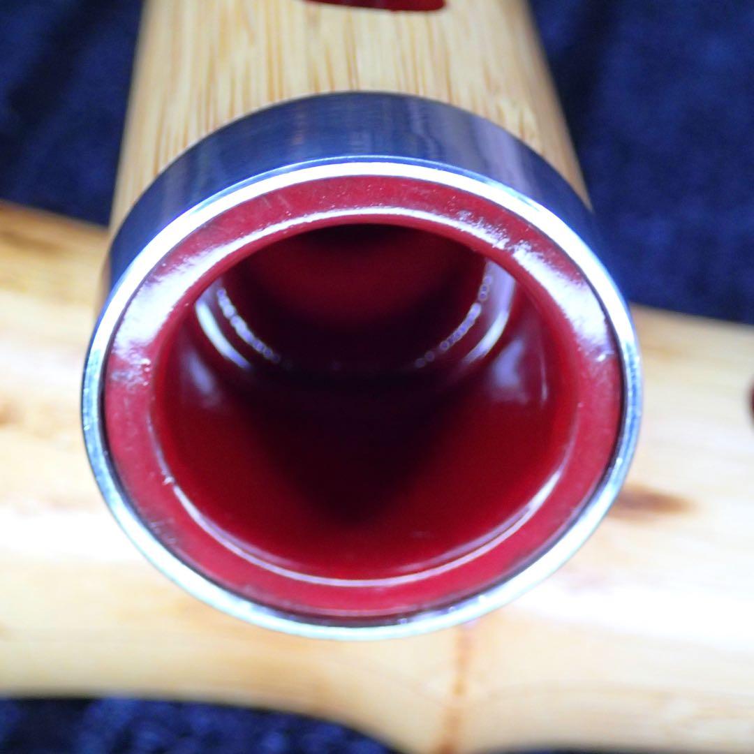 尺八 銘管 蝴蝶 1尺９寸(C♯管)七孔 品番0153