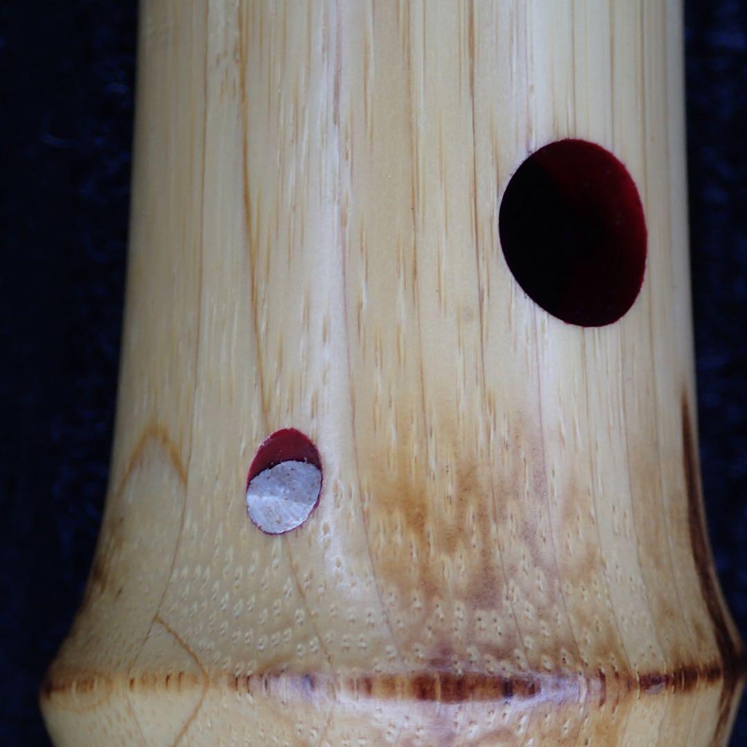 尺八 銘管 蝴蝶 1尺９寸(C♯管)七孔 品番0153