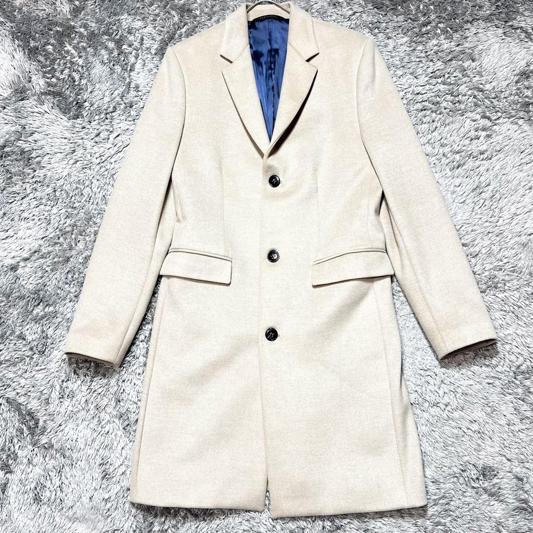 ZARA メンズ　 ウール　チェスターコート　ベージュ　M相当　未使用品