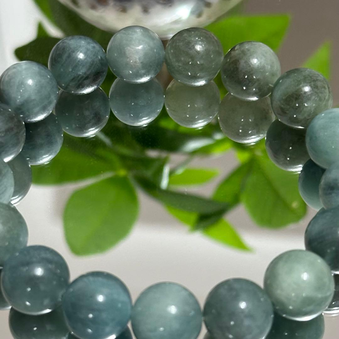 激レア 高品質 グリーン アクアマリン 大玉 ブレスレット 天然石