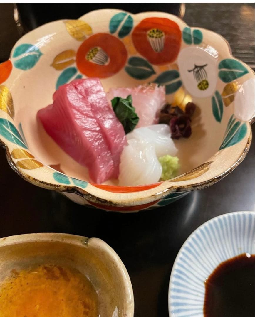 乾山写　椿平向付10客 京焼　新品未使用