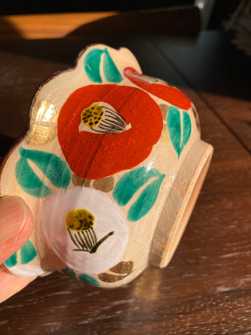 乾山写　椿平向付10客 京焼　新品未使用