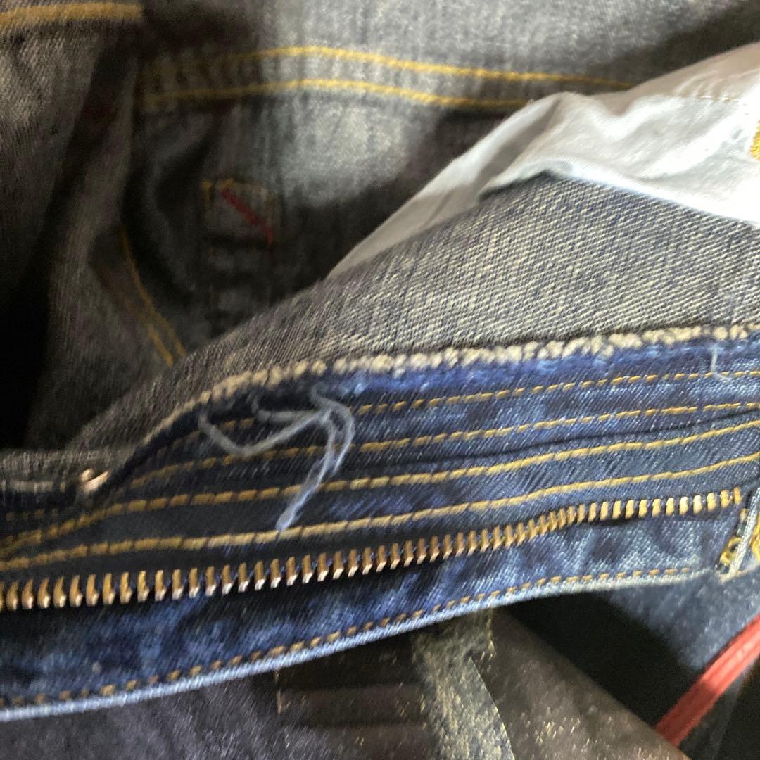 ARME 銃 ピストル ワッペン 刺繍 ワイドデニムパンツ サイズ32