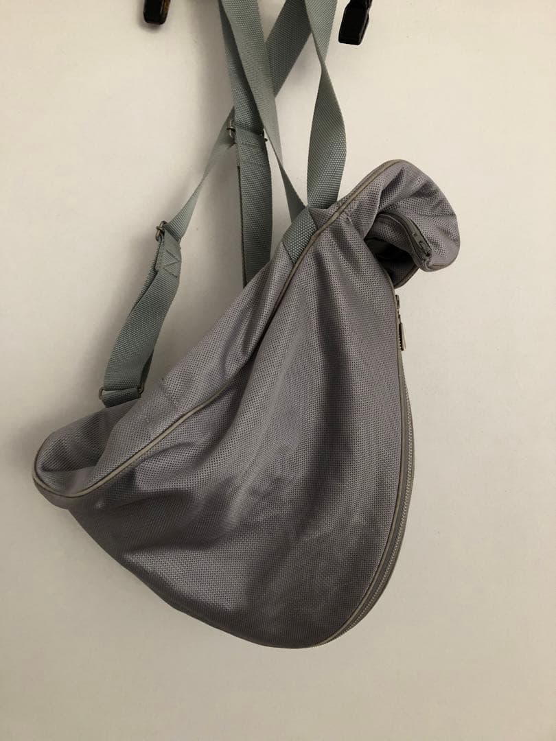 イッセイミヤケグレー メッシュバックパックレア美品軽量希少個性的オシャレ斜め掛け