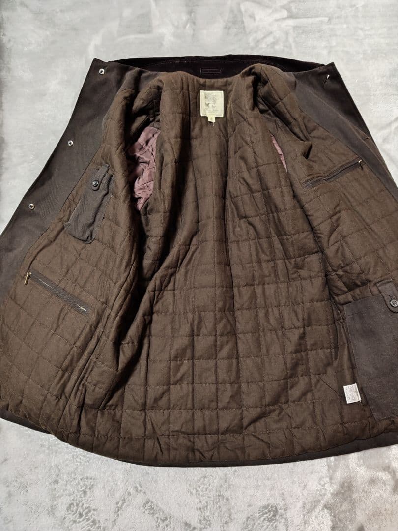 BROOKS BROTHERS 中綿 ステンカラーコート コットン M ブラウン