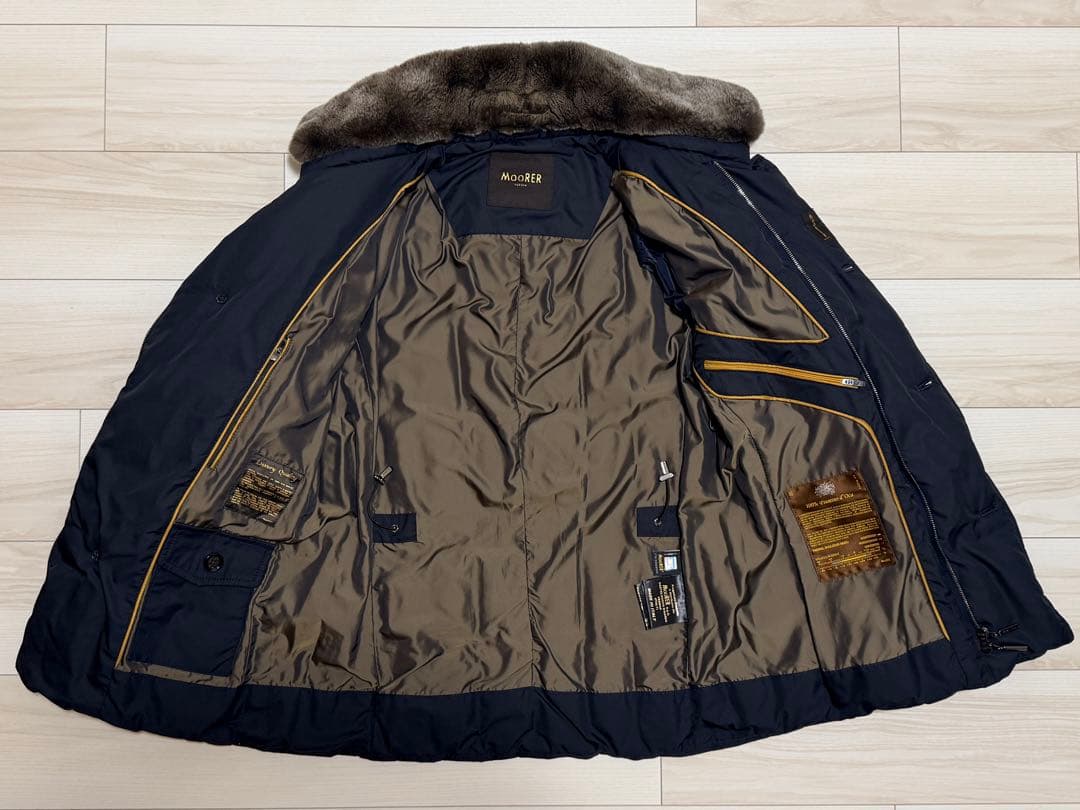 【美品】MOORER ムーレー SIRO サイズ46ダウンジャケット ネイビー
