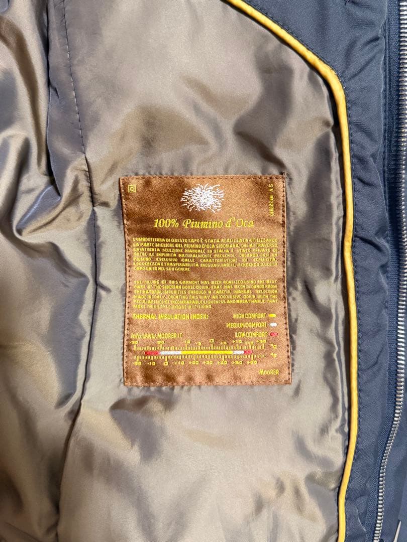 【美品】MOORER ムーレー SIRO サイズ46ダウンジャケット ネイビー