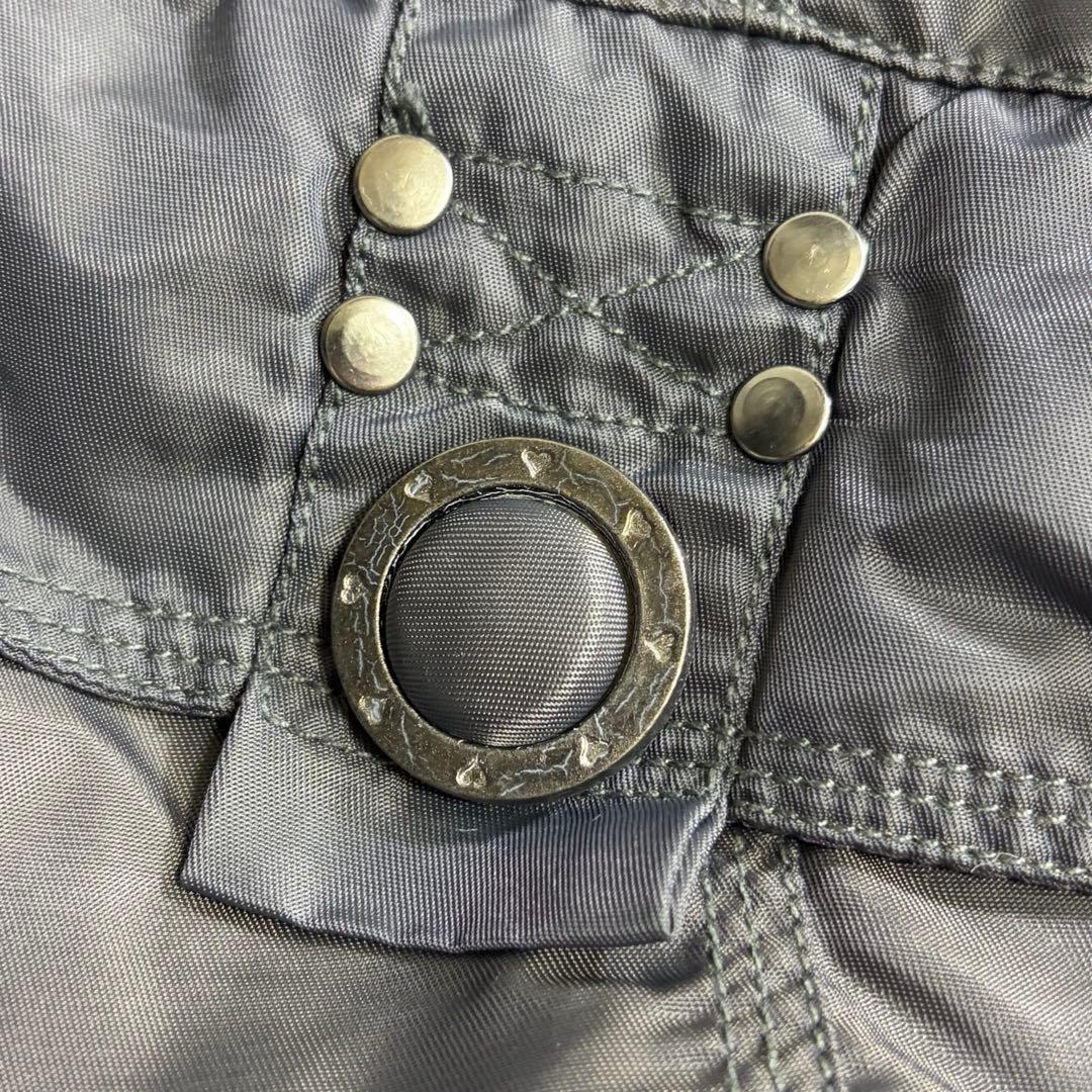 y2k 短丈　ファー　フライトジャケット　ミリタリージャケット　グランジ