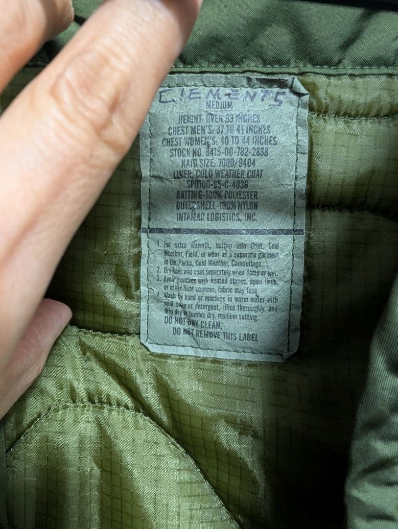 US Army M65 フィッシュテールパーカー本体　 83年　ヴィンテージ