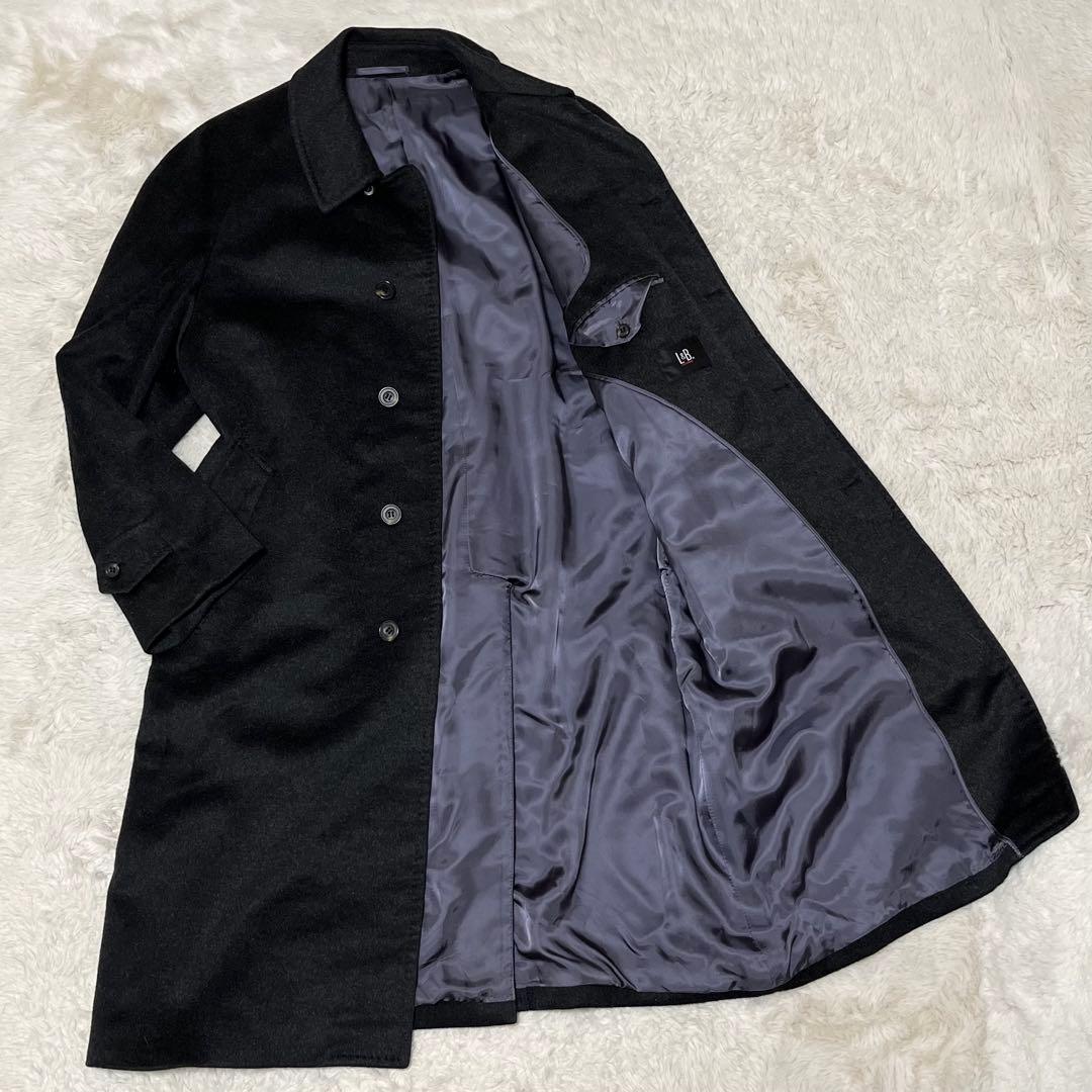 美品　メンズ L&B カシミヤ100% ロングコート　ステンカラーコート　M L