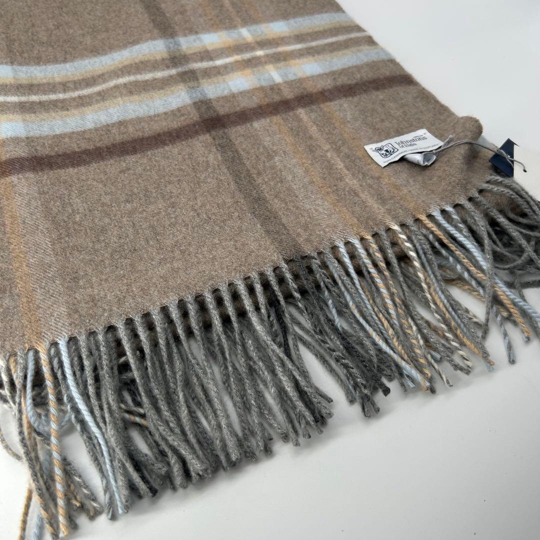15000✨ジョンストンズ 大判ストール カシミア100% チェック マフラー