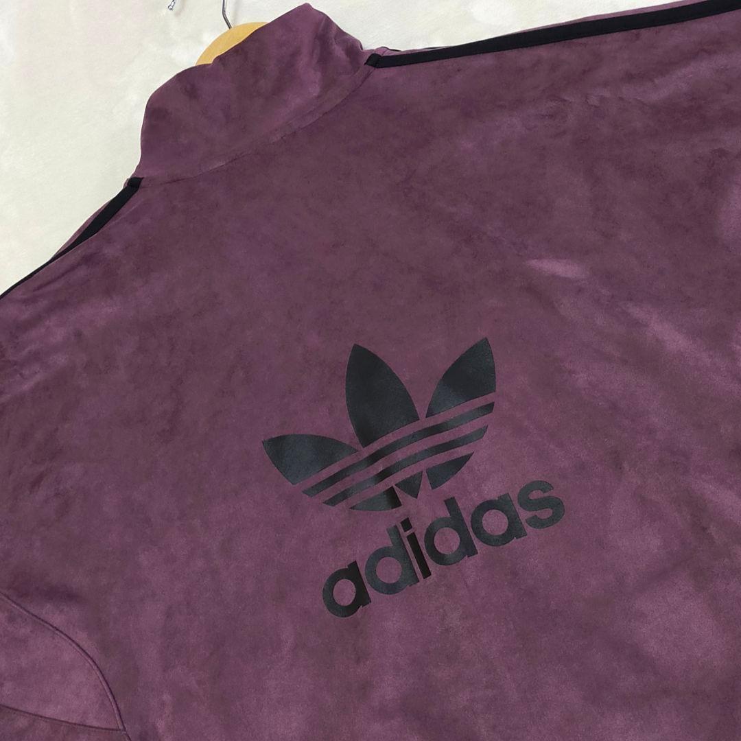美品　adidas　ベロア　2XL　トラックジャケット　ジャージ