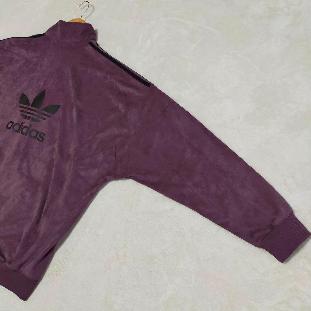 美品　adidas　ベロア　2XL　トラックジャケット　ジャージ