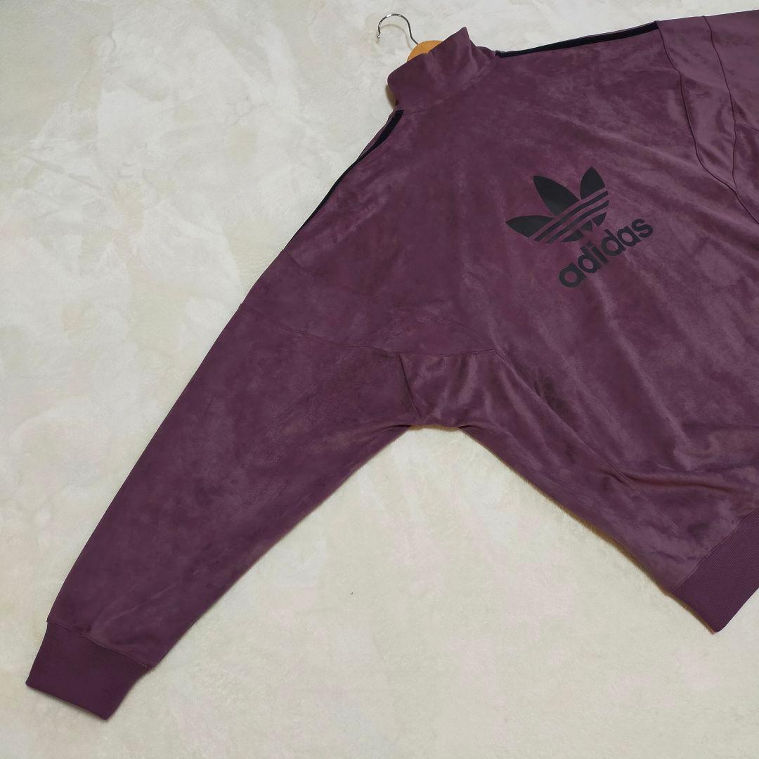 美品　adidas　ベロア　2XL　トラックジャケット　ジャージ