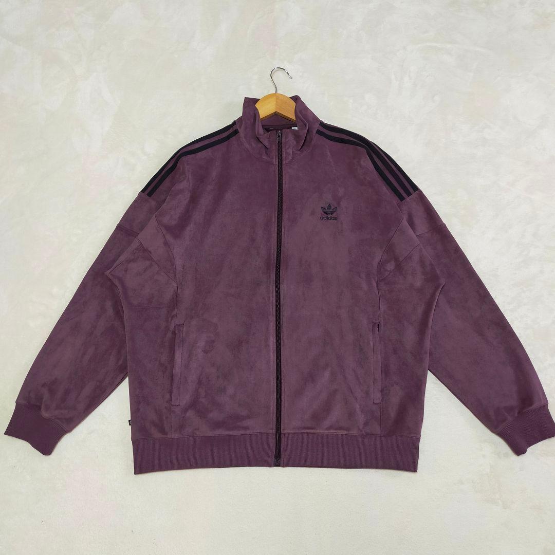 美品　adidas　ベロア　2XL　トラックジャケット　ジャージ