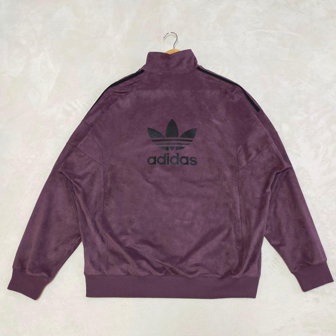 美品　adidas　ベロア　2XL　トラックジャケット　ジャージ
