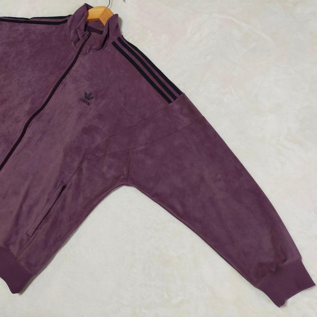 美品　adidas　ベロア　2XL　トラックジャケット　ジャージ