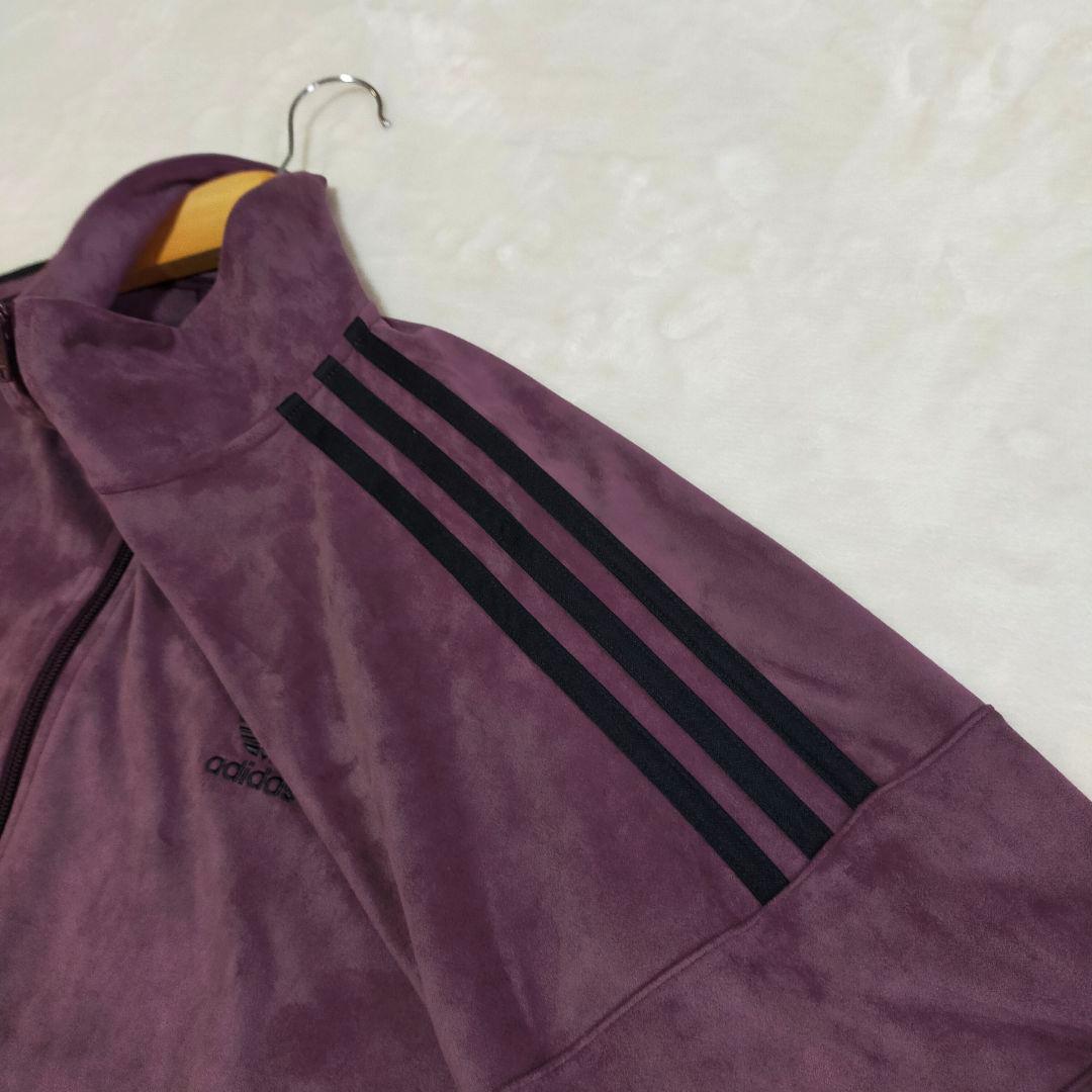 美品　adidas　ベロア　2XL　トラックジャケット　ジャージ