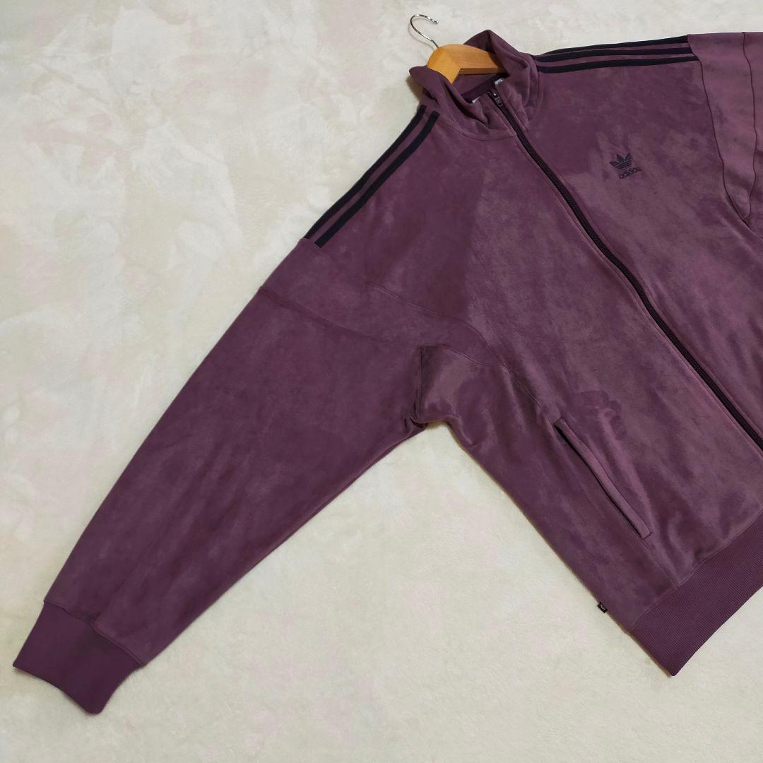美品　adidas　ベロア　2XL　トラックジャケット　ジャージ