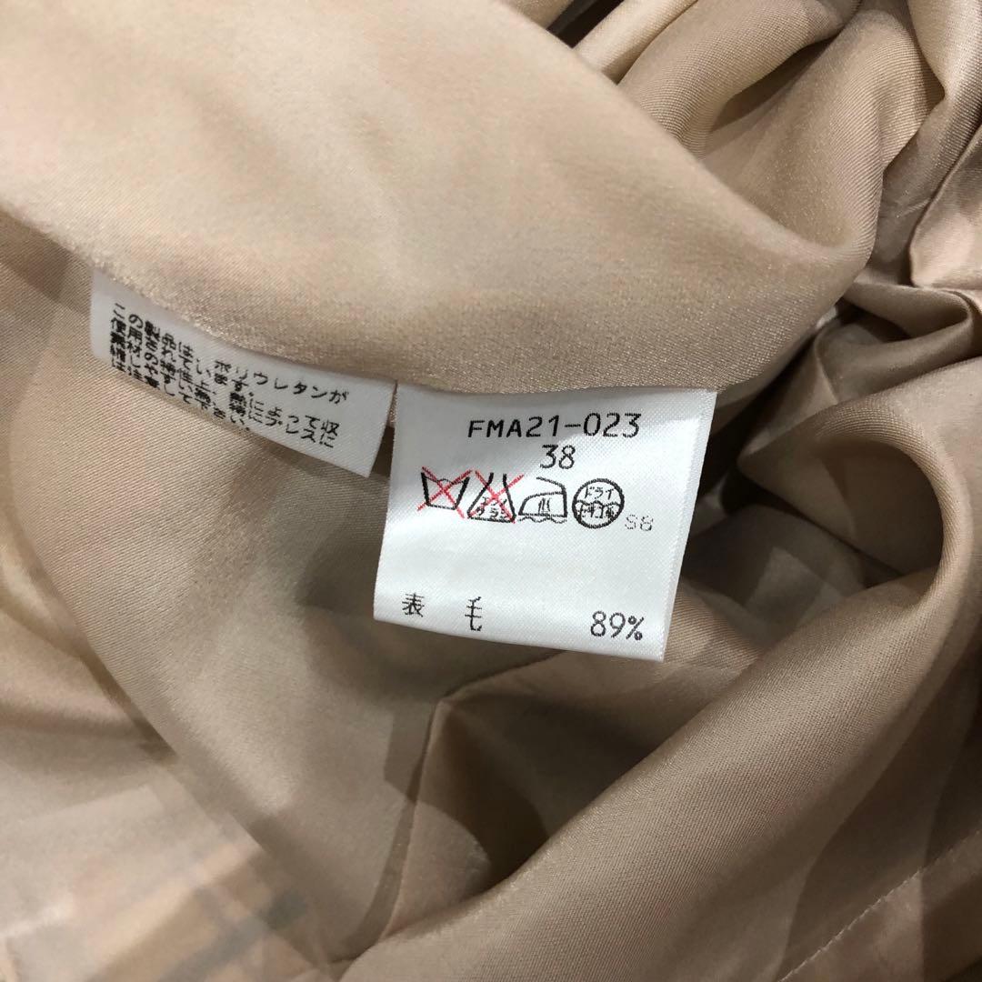 極美品✨バーバリーロンドン　ノバチェック　ワンピース　ベージュ系　38(M)