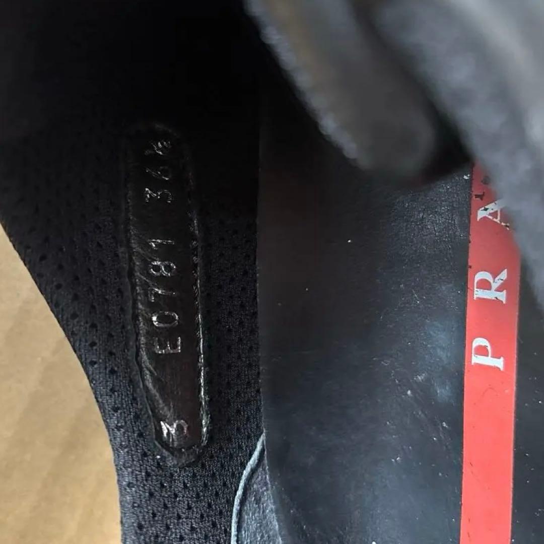 PRADAナッパレザースニーカー黒23.5